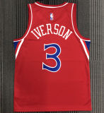 76ers IVERSON #3 Retro Red NBA Jerseys