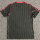 2025 M Utd Black Retro Style Soccer Jersey