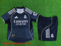 2025/26 RM Away Black Player version Kids Soccer Jersey