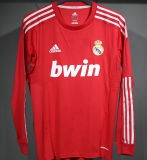 2011/12 RM Away Red Retro Player Version Lopng Sleeve Soccer Jersey 球员版