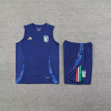 2025 Italy Sapphire Blue Vest Training Jersey(A Set)