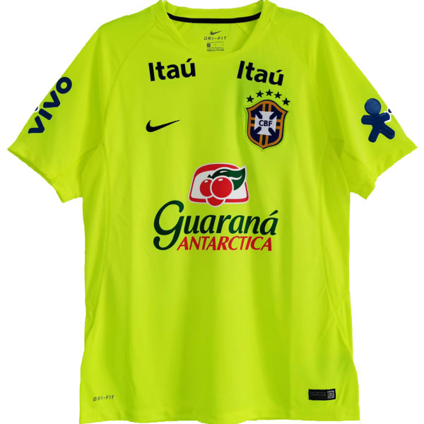 2021 Brazil Home Light Green Training Soccer Jersey