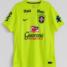 2020/21 Brazil Fluorescent Green Fans Short Jersey