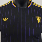 2025/26 M Utd Black Retro Style Player Version Soccer Jersey