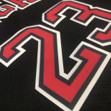 Bulls Jordan #23 Black NBA Jerseys Hot Pressed