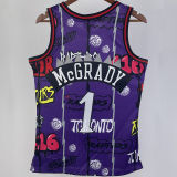 1998/99 Timberwolves MCGRADY #1 Purple Retro NBA Jerseys 热压