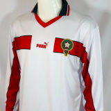 1998 Morocco White Retro Long Sleeve Soccer Jersey