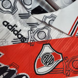 1996 River Plate Home Retro Long Sleeve  Soccer Jersey