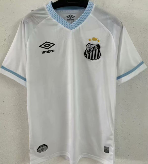 2025/26 Santos 1:1 Quality Home White Fans Soccer Jersey