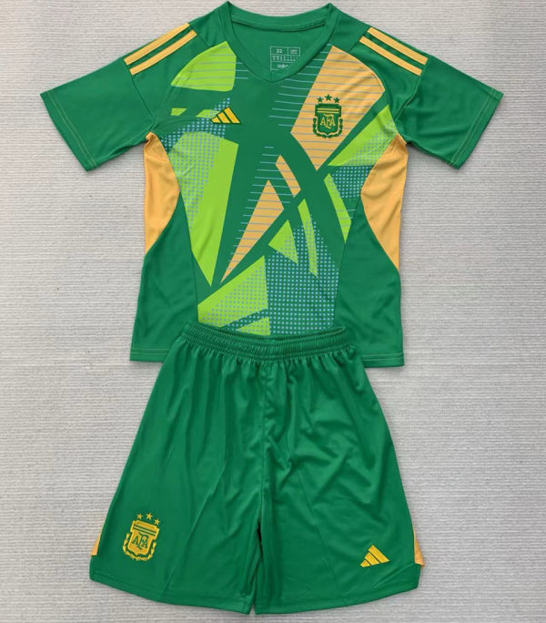 2024/25 Argentina Goalkeeper Kids Soccer Jersey 阿根~