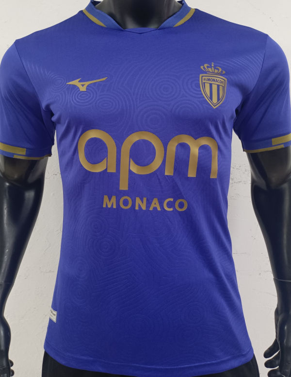 2025/26 Monaco Away Blue Player Version Soccer Jersey