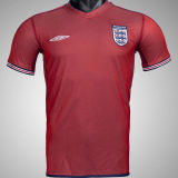 2002 England Away Blue & Red Retro Soccer Jersey (Double-sided)  双面
