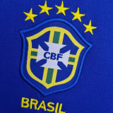 2004/06 Brazil Away Blue Retro Soccer Jersey