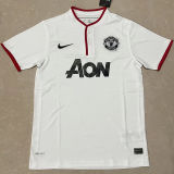 2013/14 M Utd Away White Retro Soccer Jersey