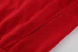 2025 AD~ Red Hoody Zipper Jacket Windbreaker