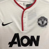 2013/14 M Utd Away White Retro Soccer Jersey