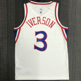 76ers IVERSON #3 Retro White NBA Jerseys