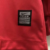 2010 M Utd Home Red Long Sleeve Retro Soccer Jersey