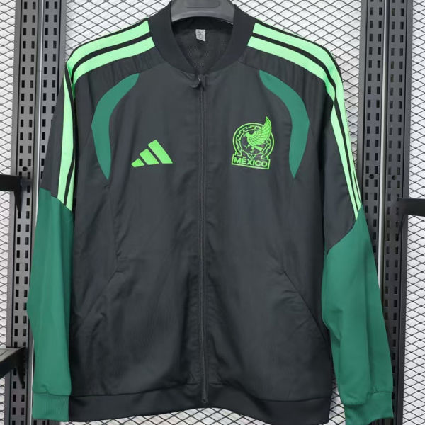 2026 Mexico Green Black Windbreaker