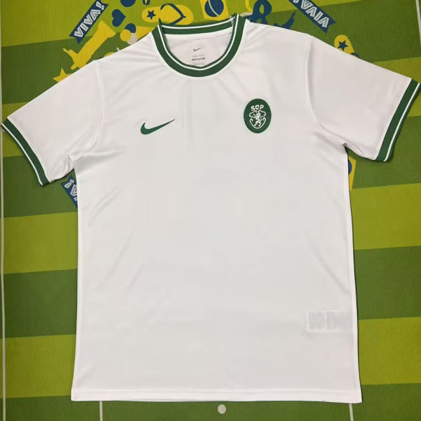2025/26 Sporting Lisbon Retro Style White Fans Soccer Jersey 里斯本