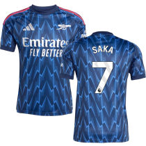 SAKA #7 ARS 1:1 Quality Away Fans Soccer Jersey 2025/26 (League Font 联赛字体 ) ★★