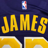 LA Lakers James #23 Purple NBA Jerseys Hot Pressed