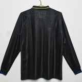 1993/94 M Utd Away Black Long Sleeve Retro Soccer Jersey