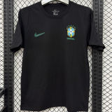 2026/27 Brazil Black Casual Pure Cotton T-Shirt