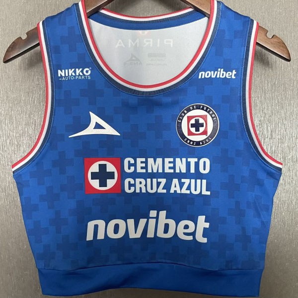 2025/26 Cruz Azul Home Blue Women Yoga Vest Jersey 女
