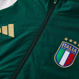 2026/27 Italy Green Hoody Zipper Jacket