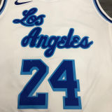 LA Lakers Bryant # 24 White NBA Jerseys Hot Pressed