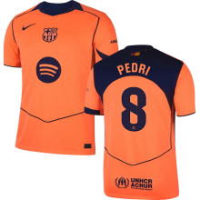 PEDRI # 8 BA 1:1 Quality Third Fans Soccer Jersey 2025/26 (LaLiga Font 西甲字体 有号下广告) ★★
