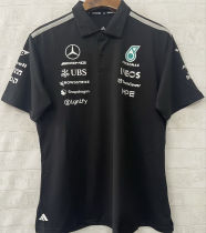 2026 Mercedes AMG Petronas F1 Black POLO Team T-Shirt  有领