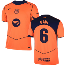 GAVI # 6 BA 1:1 Quality Third Fans Soccer Jersey 2025/26 (LaLiga Font 西甲字体 有号下广告) ★★