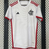 2024/25 Flamengo 1:1 Quality Away White Fans Soccer Jersey