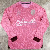 2024/25 Palestine Pink Long Sleeve Soccer Jersey 阿拉伯文