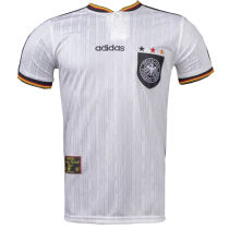 1996 Germany Home White Retro Soccer Jersey