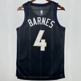 2025 Timberwolves BARNES #4 Black  NBA Jerseys 热压