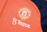 2025 M Utd Orange Kids Jacket Tracksuit