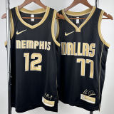 2025 Mavericks  Dončić #77  Black Honor Edition NBA Jerseys