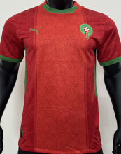 2025 Morocco Home Red Player Version Soccer Jersey