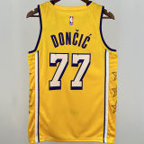 Lakers DONCIC #77 Yellow NBA Jerseys
