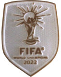 植绒 白底 (Flocking) FIFA WORLD CHAMPIONS 2022 Flocking Patch 2022 植绒 世界杯白底金杯 (You can buy it alone OR tell us which jersey to print it on. )