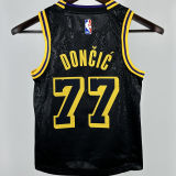 Lakers DONCIC #77 Black Kids NBA Jersey 童装