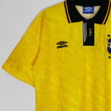 1991/93 Brazil Home Yellow Retro Soccer Jersey