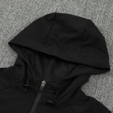 2026 In Milan Black Windbreaker Jacket  （A Set）