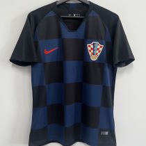 2018 Croatia Away Black Retro Soccer Jersey