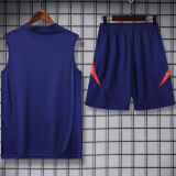 2025  Spain Sapphire Blue Vest Training Jersey(A Set)