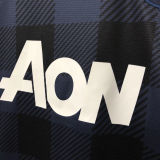 2013/14 M Utd Away Black Retro Soccer Jersey