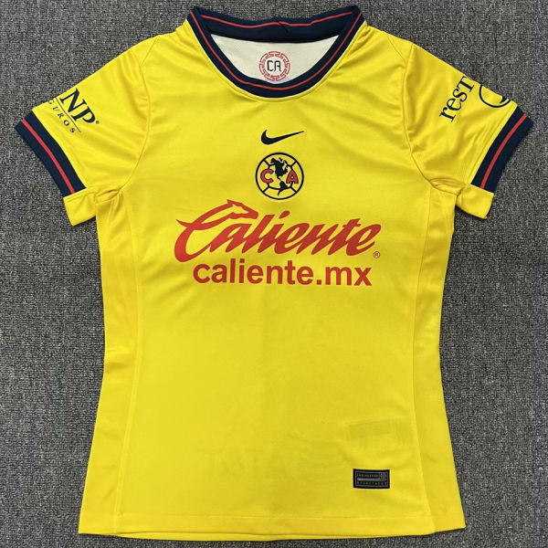 2024/25 Club America Home Yellow Women Soccer Jersey 女
